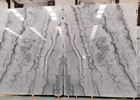 white marble book match panels