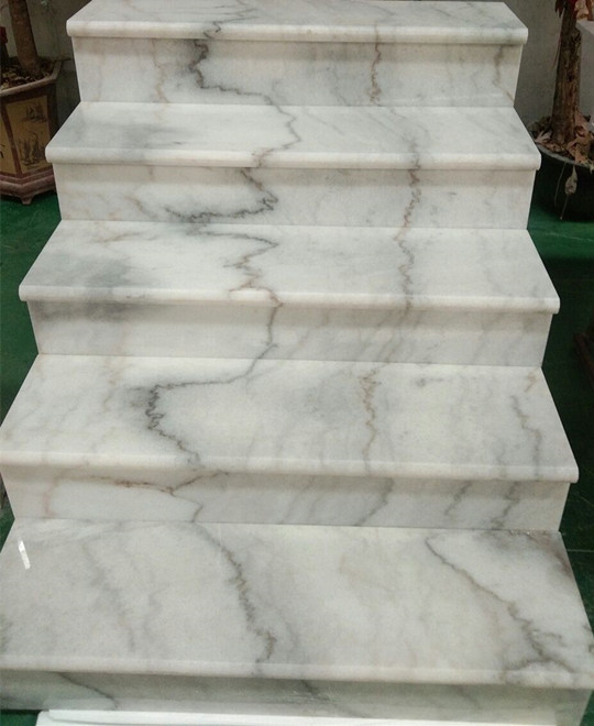 River white marble stair steps